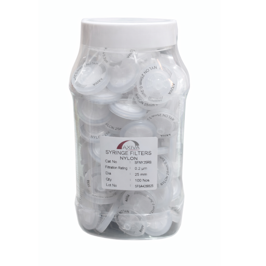 Axiva 25mm 22um nylon syringe filter non sterile SFNY25RB