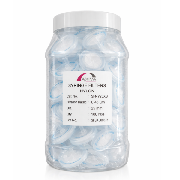 Axiva syringe filters 25mm X 0.45 nylon SFNY25XB