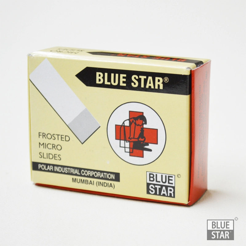 Micro Glass Slide blue star