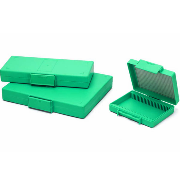 Slide Box with Hinges | Polylab | Microscope Slide Storage Box
